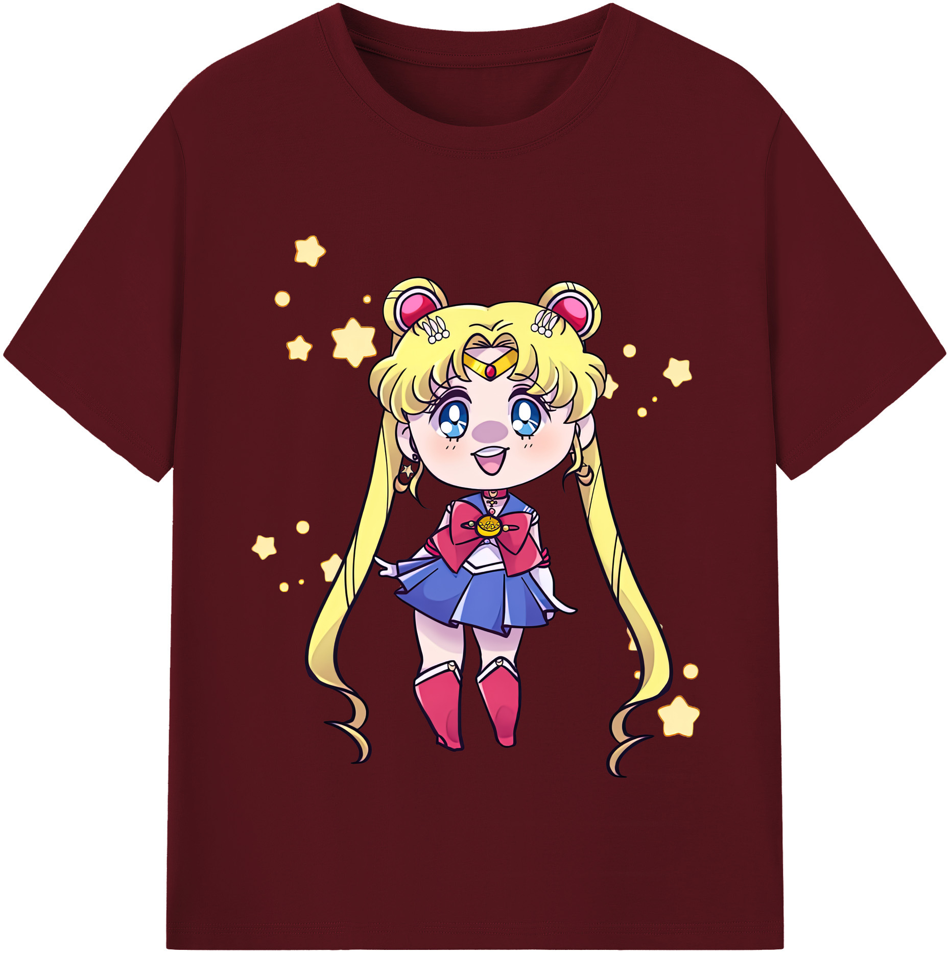 （画像用） 美少女戦士セーラームーン 月野 うさぎ つきの うさぎ Sailor Moon Tsukino Usagi 綿100％半袖Tシャツ（フロントプリント）
